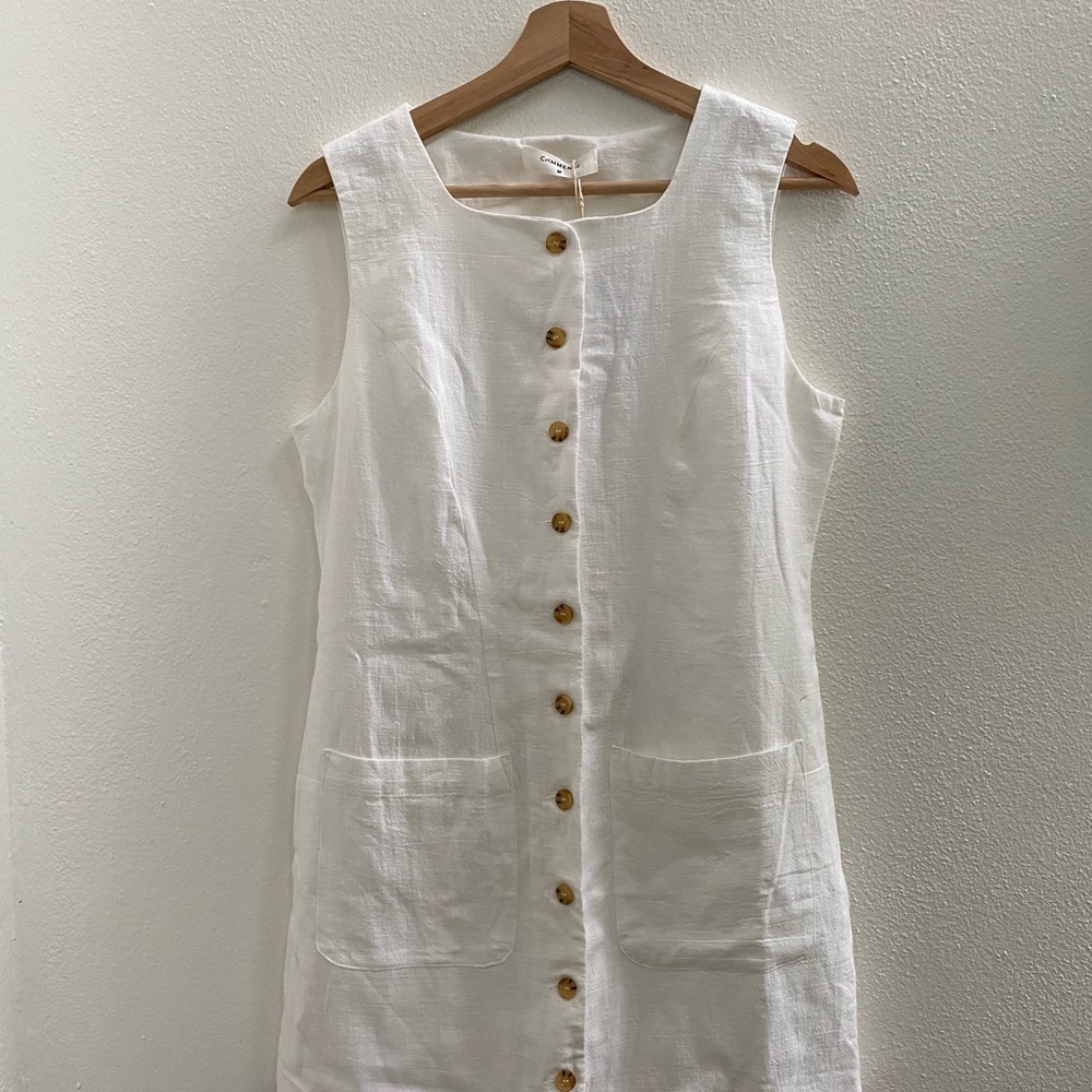 Commense • White Sleeveless Mini Dress